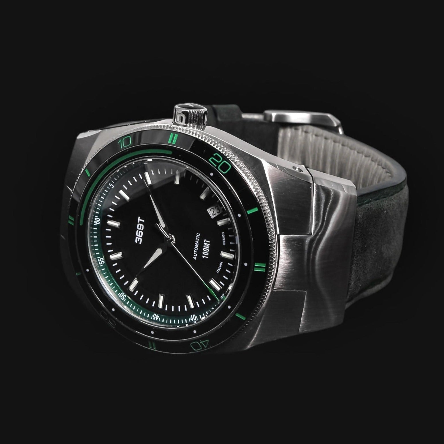 Another beautiful angle of our 369 T watch green bezel