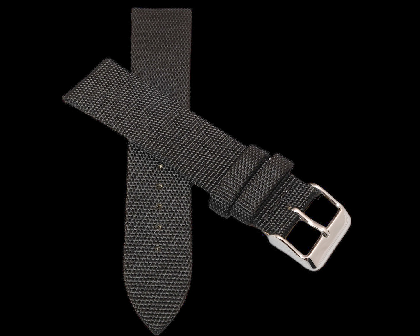 Black Canvas spare strap for 369 T white Bezel