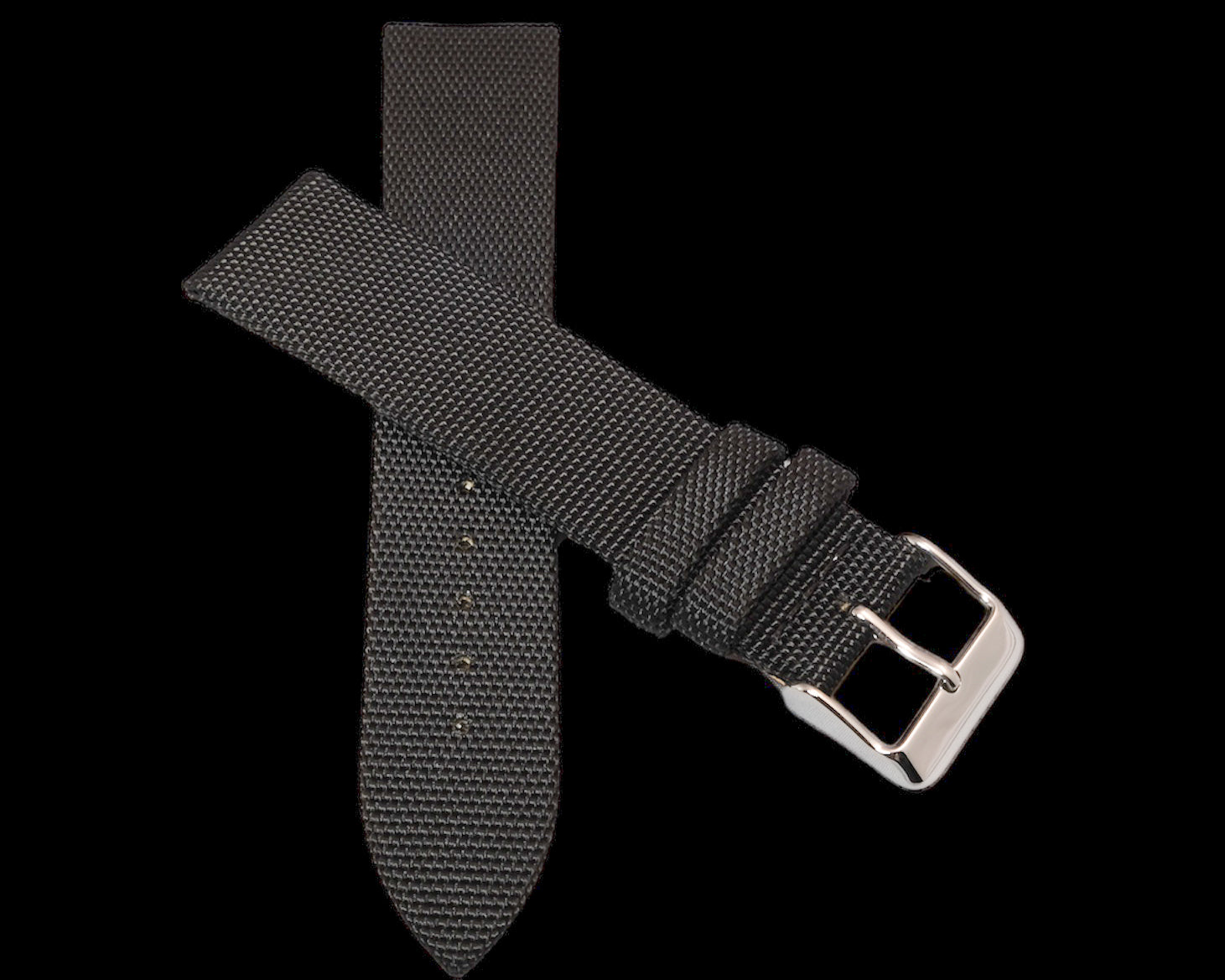 Black Canvas spare strap for 369 T white Bezel